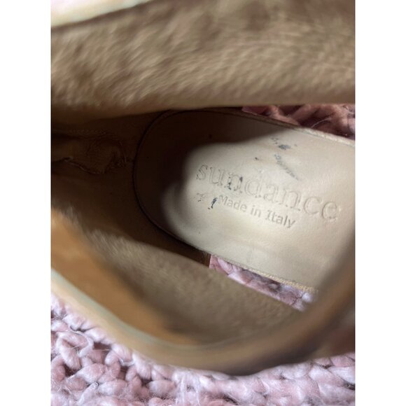 Sundance Point of Difference Stacked Heel Open Toe Sandals Size 38/ 8 - Picture 10 of 10